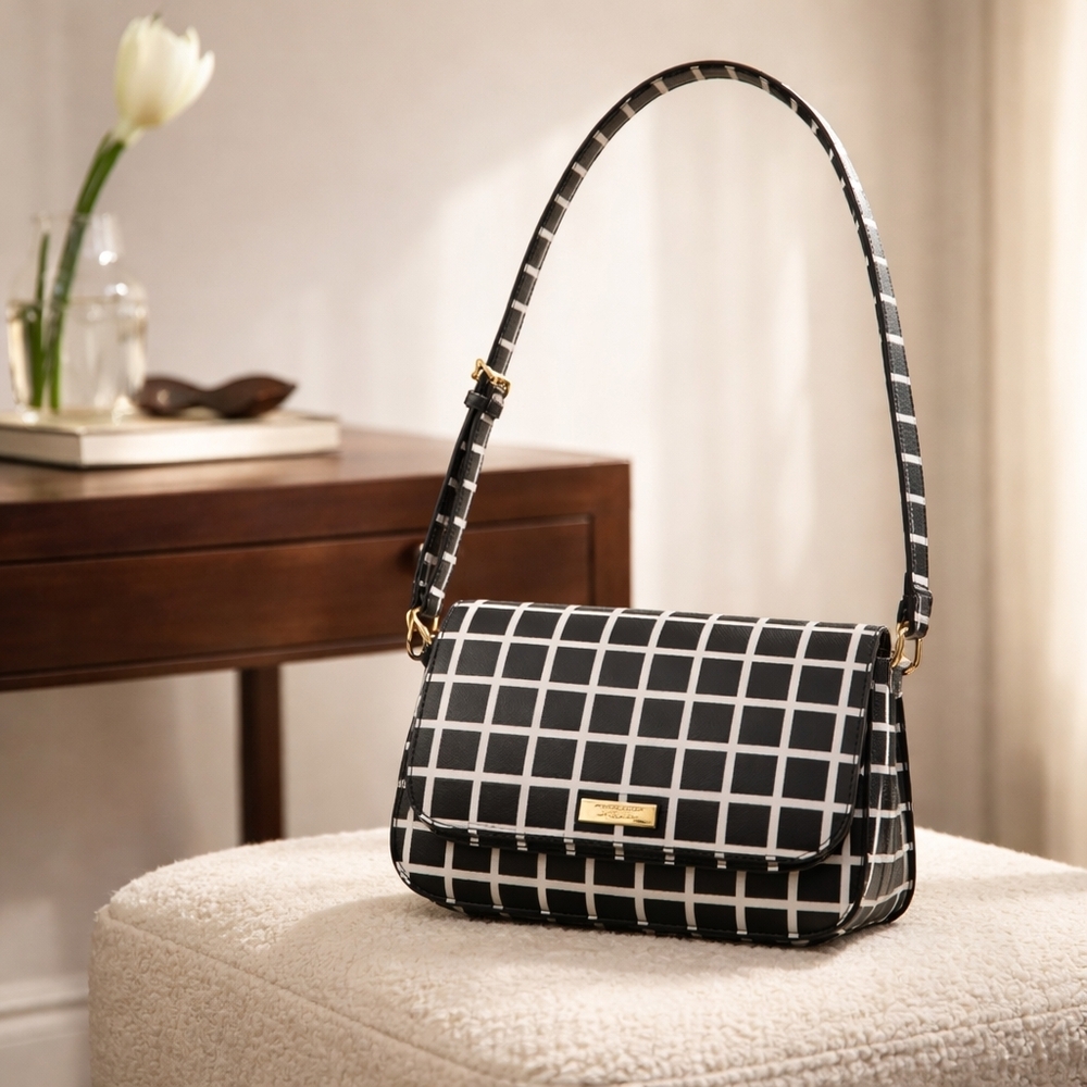 kate spade Black and White Crossbody Bag like new condition - Picture 1 of 8